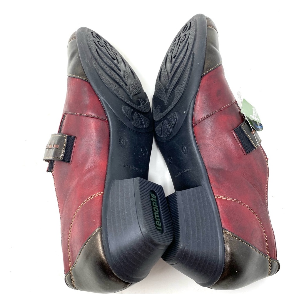 Remonte D7304 Red Combo Women’s Leather Block Heel Shoes Size 41 New in Box - Picture 7 of 8